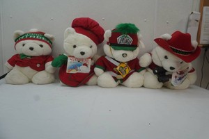 4 Santa Bear plush toys Baker, Conservation Corp., Nutcracker, 1986 Santa Bear