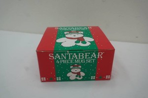 set of 4 Santa Bear coffee mugs NIP