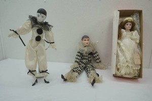 group of Porcelain dolls Sun Diamond, Princess Lysandra, Mime