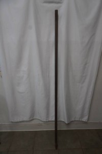large octagon pry bar with point on one end and flat end on the other62 long and 1 14 diameter
