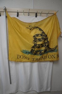 Dont Tread on Me flag with pole and 3 extra poles