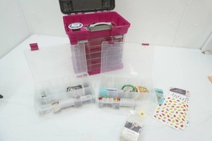 Creative Options case with a number of craft supplies 9 x 13  14