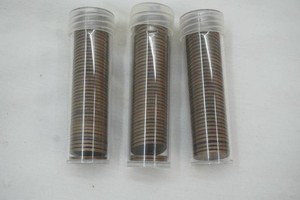 3 rolls of wheat pennys from 1940 to 1958 various years, not complete years
