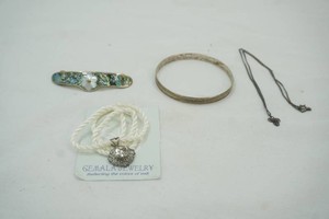 sterling necklace, inlay pin, 925 necklace, 925 bangle bracelet