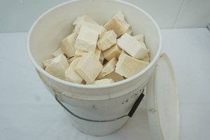 5 gallon bucket full of home made lye soap