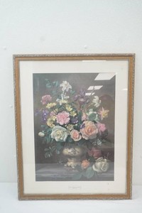 framed print Iris, Narcissi and Roses by Albert Wiliams 24 x 31