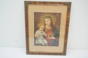 framed devotional print The Immaculate Heart of Mary 14 x 18