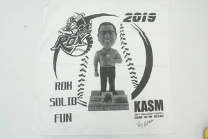 St Cloud ROX hanky autographed by Randy Rothstein