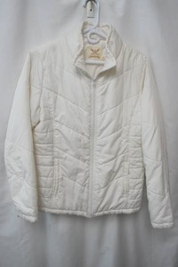 ladies Faded glory white quilted puffer jacket size XL