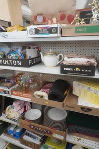 large lot of dinette set, blankets, toys, collectibles, books