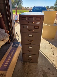 5 Drawer Heavy Metal Filing Cabinet