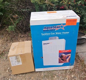 New AquaStar Natural Gas On Demand Tankless Water Heater Model 240fx with Bosch Exhaust Kit