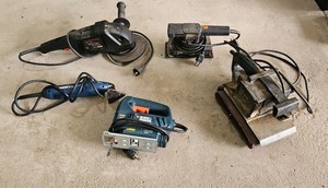 Hand tool JigsawSander Lot -  finishing sander, belt sander, disk sander, corner sander, and jigsaw