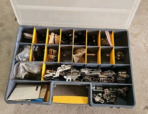 Cabinet Hardware with carrying case. Includes recessed magnetic touch latches