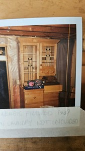 Custom Maple Stained Glass 2 piece hutch  back bar