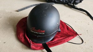 Indian Motorcycle Matte Black Half Helmet Large Headdress Quick Release Model BB-02