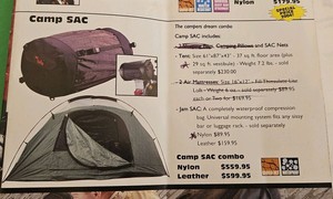 Motorcycle Tent and camp sac nylon bag