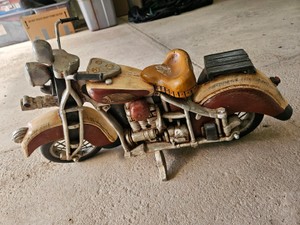 Indian Model Motorcycle,  24 long, wooden