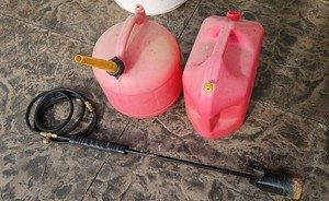 Propane Torch weed burner and 2 gas cans