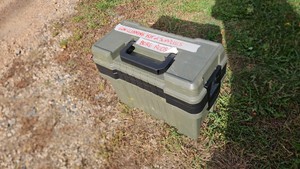 Rifle cleaning equipment with storage box