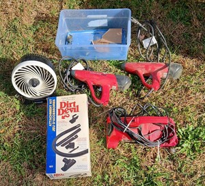 Dirt devil hand held Vacuum and accessories, platinum force x2 and tabletop fan