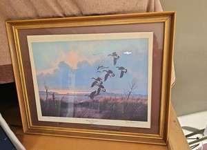 Weary Travelers (Canada Geese)  Framed Print by Derk Hansen  66950 Limited Edition
