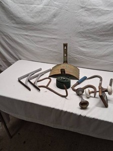 Vintage Door Knob, Shelf Brackets, and Hooks