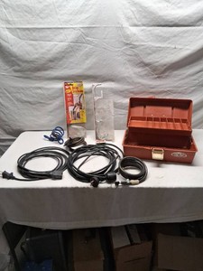 Vintage Old Pal Fishing Tackle Box with Cords and Organizers