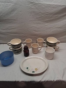 Corning Microwave Mugs, Syracuse China Plate, and More