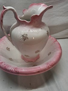 Smith & Phillips Semi Porcelain Pitcher and Wash Basin Set