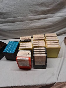 Lot of Vintage 8-Track Tapes Featuring Various Artists and Titles such as American Music Spectacular, Blowin in the Wind, and Jim Nabors Sings