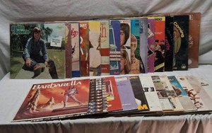 Lot of Vinyl Records Including Barbarella Soundtrack, Bay City Rollers Greatest Hits, and Nancy Sinatra