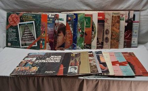 Lot of Vintage Christmas Record Albums Including Childrens Christmas Favorites and Christmas with Glen Campbell
