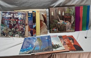 Christmas-themed Vinyl Records Including Silent Night, The Littlest Angel, and The Dean Martin Christmas Album