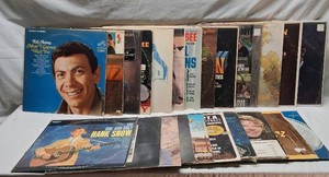 Lot of Vintage Vinyl Records Featuring Country and Pop Artists, Includes Carl Perkins, Hank Snow, Ed Ames, and Patti Page