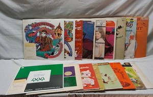 Lot of Childrens Story and Music Records Featuring Titles Like Captain Kangaroo and Lets Pretend