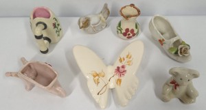 Assorted Vintage Miniature Porcelain Figurines & Novelty Pieces  Germany Marked Shoe