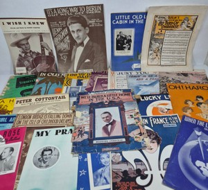 Vintage Sheet Music Collection  WWI, Popular, Country, Jazz & Standards