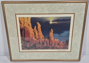 Margaret L. Jackson Madonna & Child Rock Sedona Arizona Signed Framed Photograph