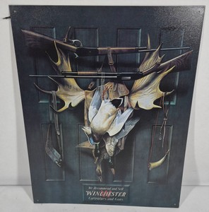 Winchester Cartridges and Guns Hunting Advertising Metal Sign  Desperate Enterprises