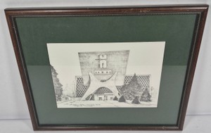 St. Johns Abbey University Church Collegeville Minnesota Framed Architectural Print