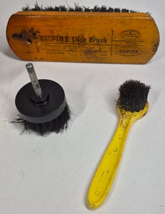 Empire Shoe Brush 5222 Hardwood Shoe Shine Brush with Additional Brushes
