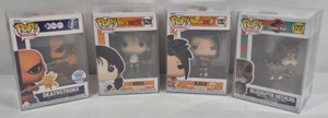 Funko Pop Collection Deathstroke #477 Videl #528 Kale #1282 Velociraptor Hatchling #1717