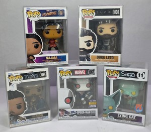 Funko Pop Collection Najma #1081 Duke Leto #1030 Namor #1094 Spider-Man #1067 Lying Cat #11