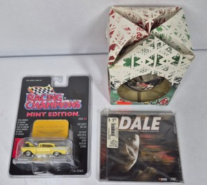 NASCAR Dale Earnhardt #3 Ornament, Dale Soundtrack CD & Racing Champions 1957 Chevy Bel Air