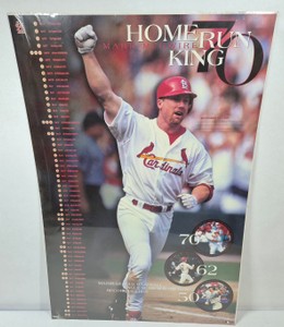 1998 Costacos Sports Mark McGwire Home Run King 70 St. Louis Cardinals Poster