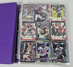 NFL Football Trading Card Collection in Binder  Topps & Donruss Assorted Teams