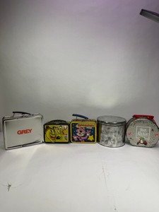Vintage Metal Lunch Boxes & Tins  1999 Hanna-Barbera Snagglepuss, GREY, Yves Rocher