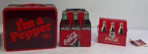Dr Pepper Im a Pepper & Coca-Cola Metal Lunch Boxes  Advertising Tins