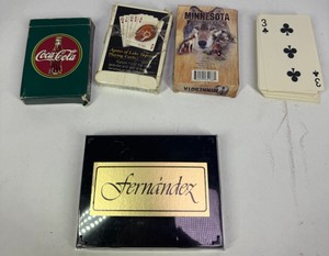 Assorted Collectible Playing Cards  Coca-Cola, Minnesota Wolves, Lake Superior Agates, Norman Rockwell & Fernandez Ducks